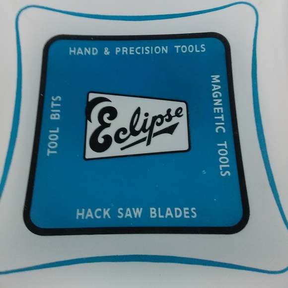 MENS TRINKET DISH ECLIPSE TOOLS  GLASS GENTLEMEN'S T VINTAGE - Picture 3 of 10